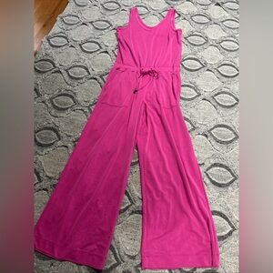 Lou & Grey Fuchsia Sleeveless Jumpsuit